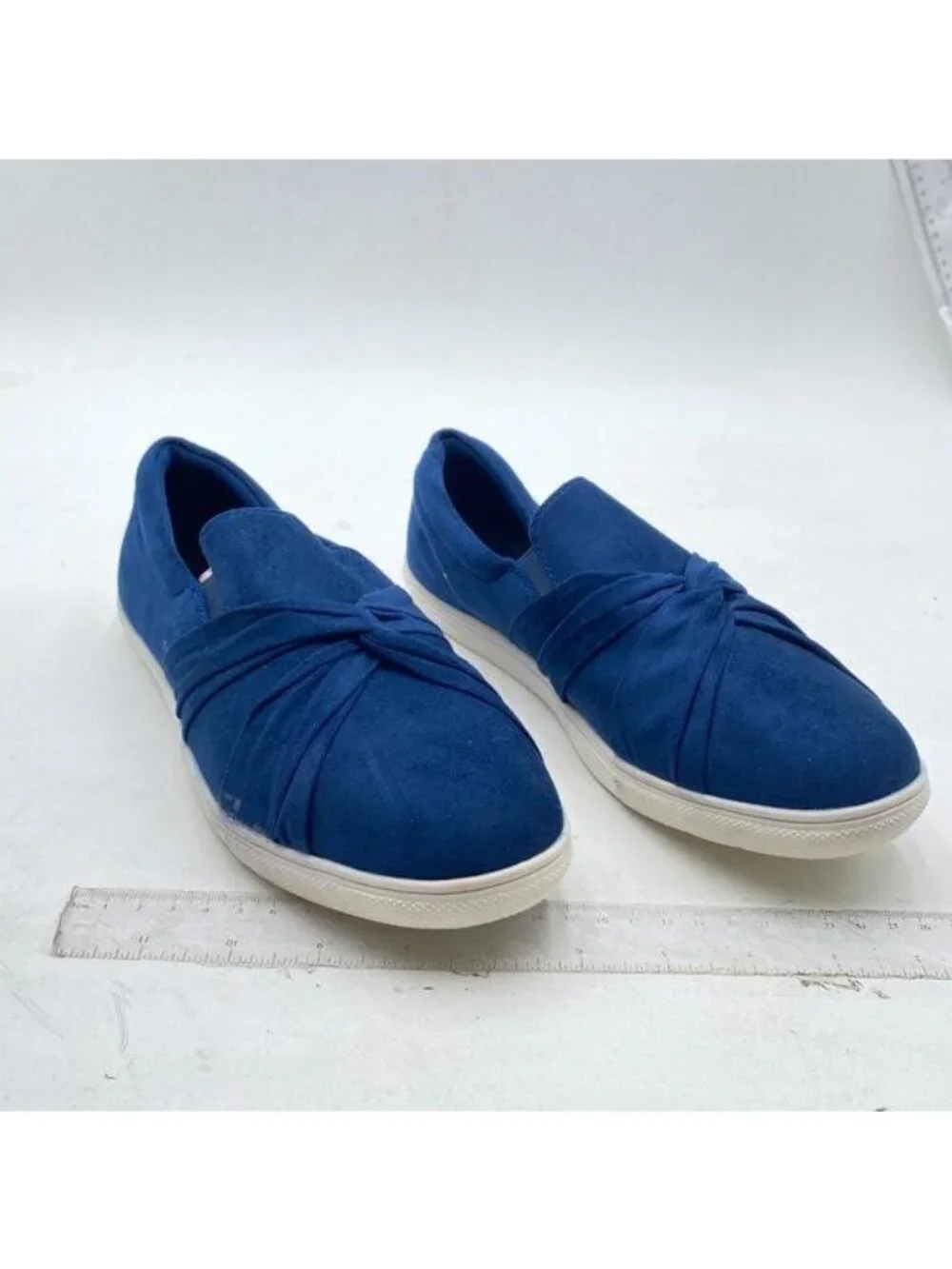 Loafers for Women Slip on Shoes Flats Shoes Comfortable Work Shoes Blue